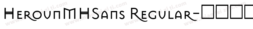 HerounMHSans Regular字体转换